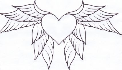 Angel Wings Back Tattoos Designs